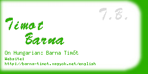 timot barna business card
